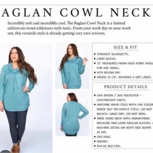 Agnes & Dora raglan cowl neck tunic